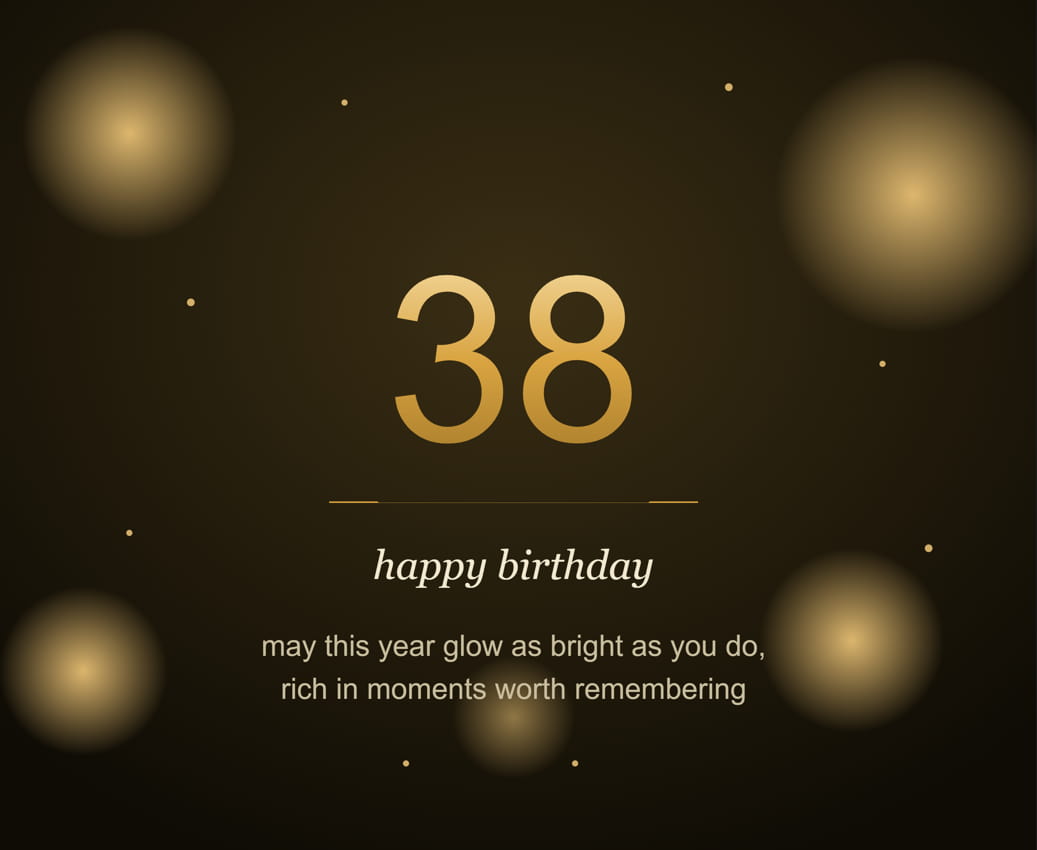Best 38th birthday message image