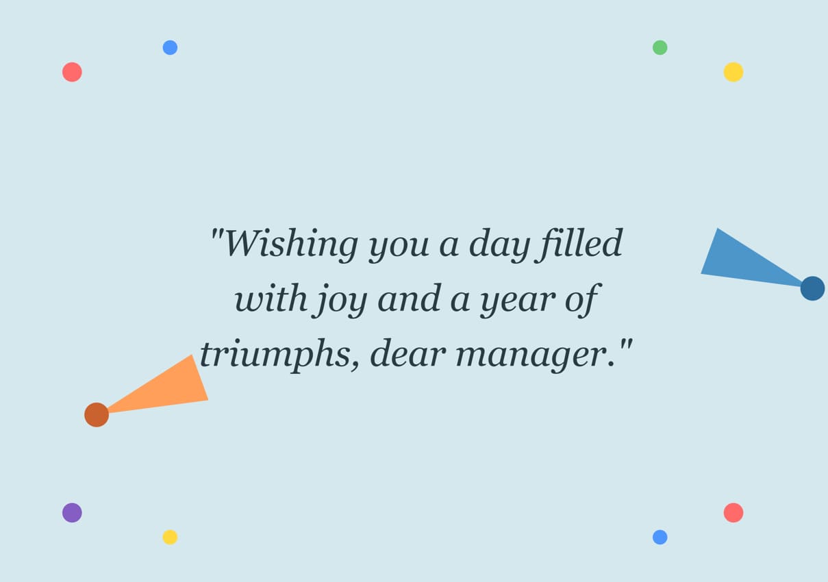 Formal Birthday Messages for Manager