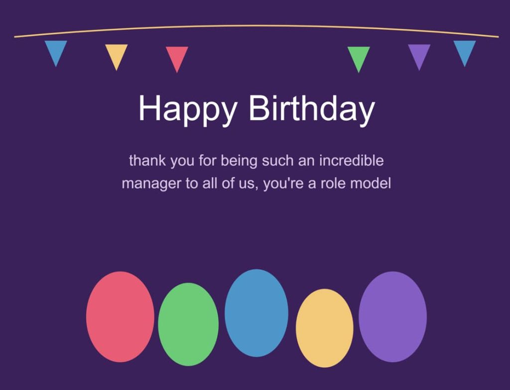 Formal birthday wishes for manager