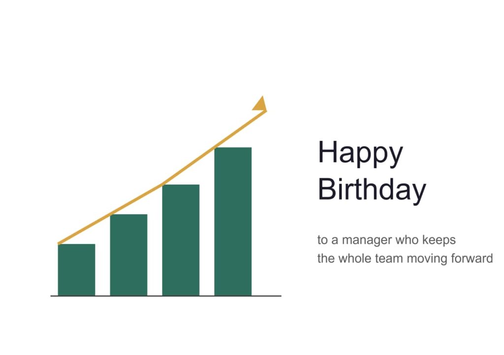 Happy Birthday message for an inspiring workplace manager