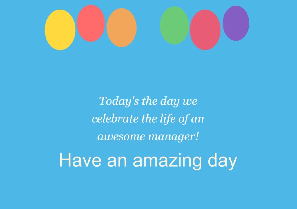 Happy Birthday wishes for manager with professional birthday card
