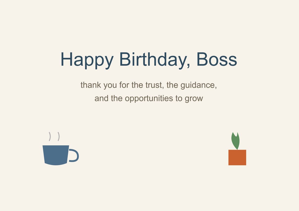 Happy birthday message for male boss
