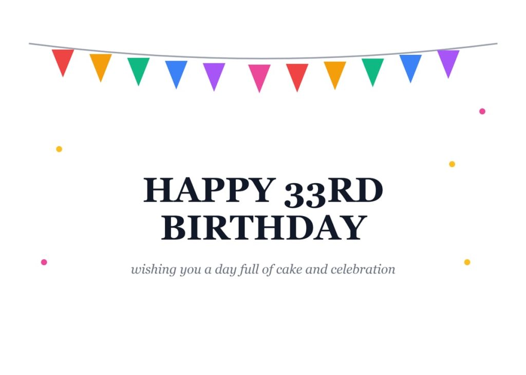 Heartfelt 33rd birthday wishes