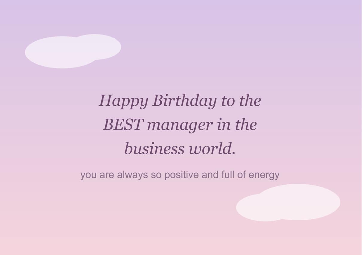 Heartfelt birthday wishes for a respected manager