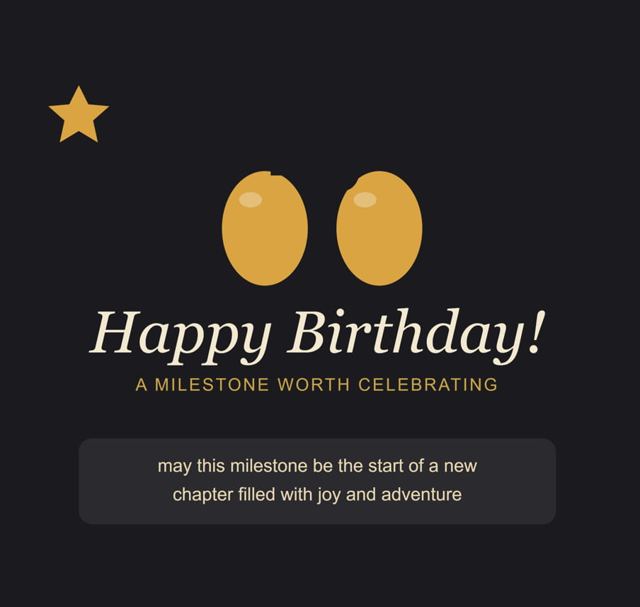 Special 40th birthday greeting card