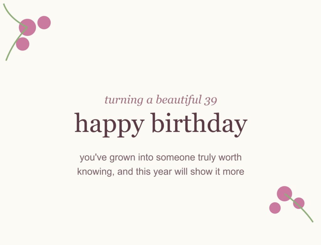 best happy birthday 39th wishes