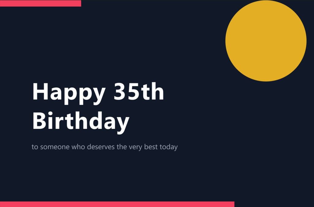 happy 35th birthday wishes