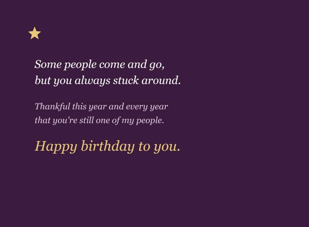 Special birthday wishes for an old friend