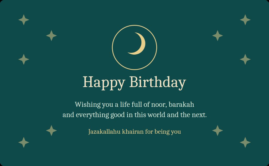 islamic birthday wishes for friends