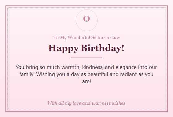 birthday wishes for sister in law