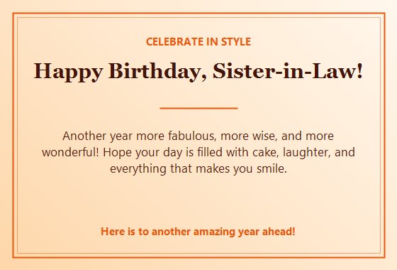 heart touching birthday wishes for sister in law