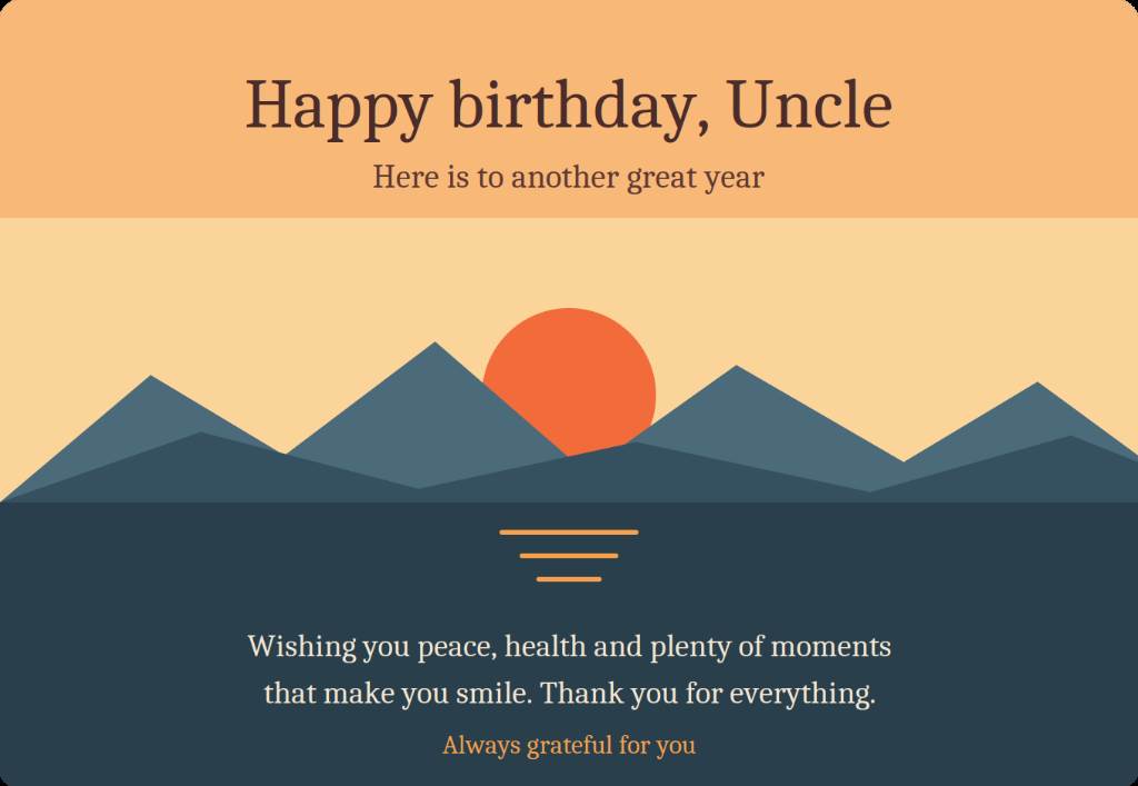 birthday wishes for uncle from nephew