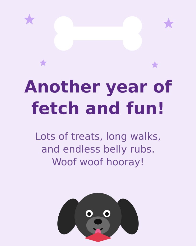 Another Year Of Fetch And Fun Cute Puppy Birthday Card