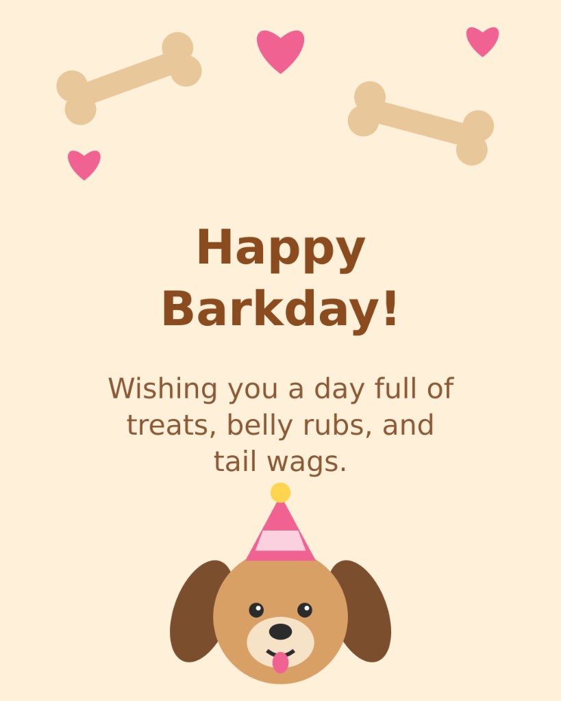 Happy Barkday Festive Puppy Card