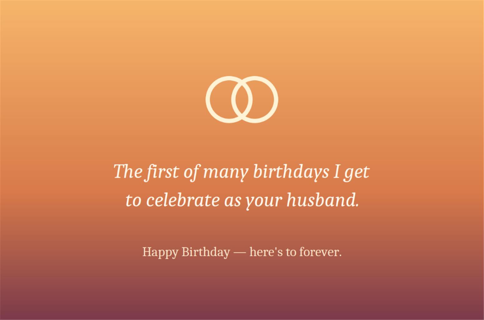 The first of many birthdays I get to celebrate as your husband - Happy Birthday to my wife