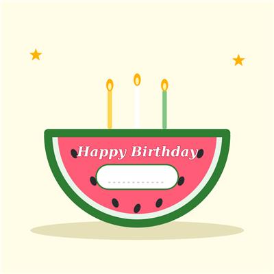 Fresh Watermelon Party Cake