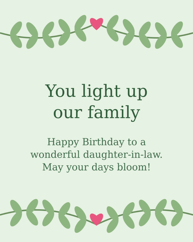 You Light Up Our Family Daughter-in-Law Card