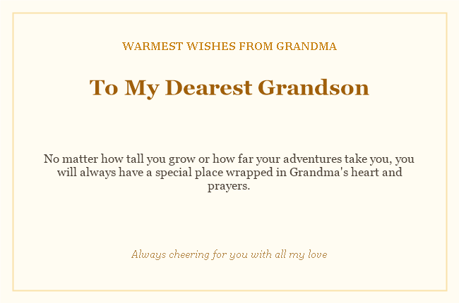 Happy Birthday Grandson Card from Grandma