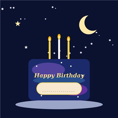 Midnight Candle Cake