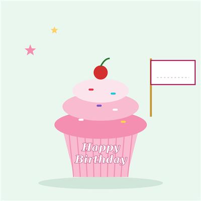 Sweet Pink Cupcake