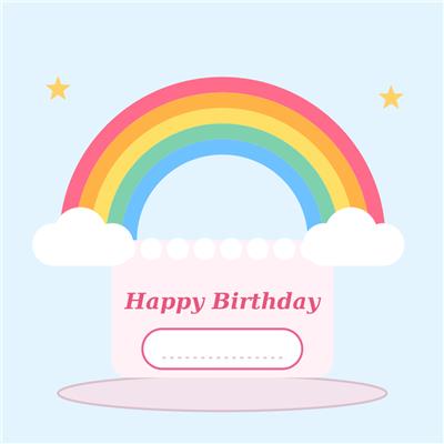 Rainbow Birthday Cake
